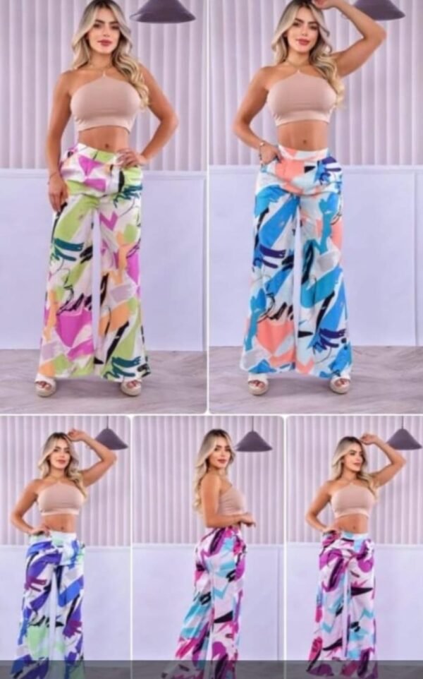 Pantalon en mango con elastico